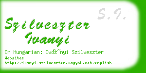 szilveszter ivanyi business card